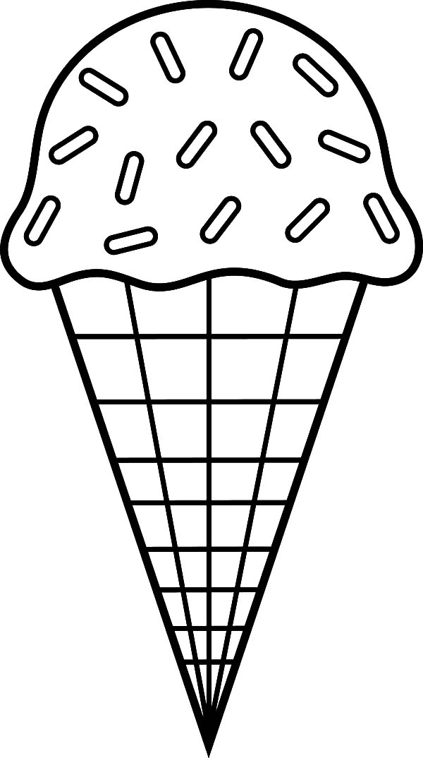 Ice Cream Cone Coloring Page at Free printable