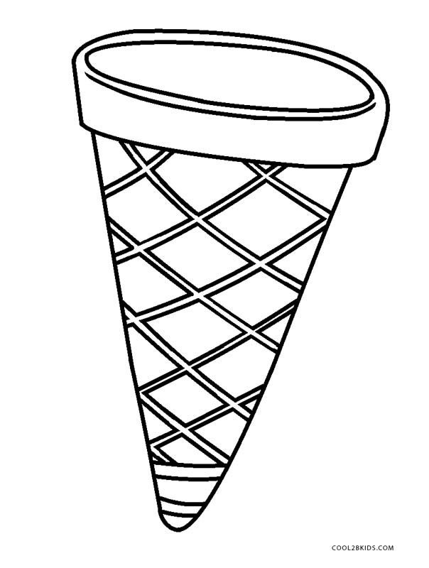 Free Printable Ice Cream Cone Coloring Page / Cupcake Coloring Pages