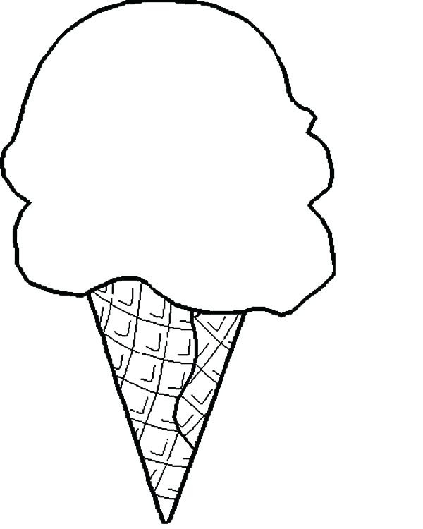Free Printable Ice Cream Cone Coloring Page