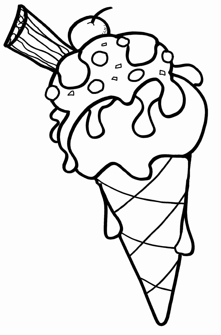 168 Cute Ice Cream Scoop Coloring Page with Animal character