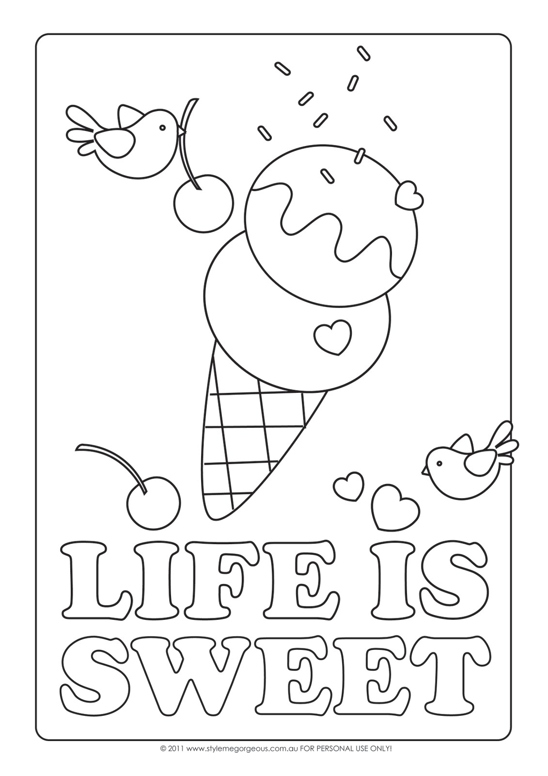 Ice Cream Shop Pages Coloring Pages