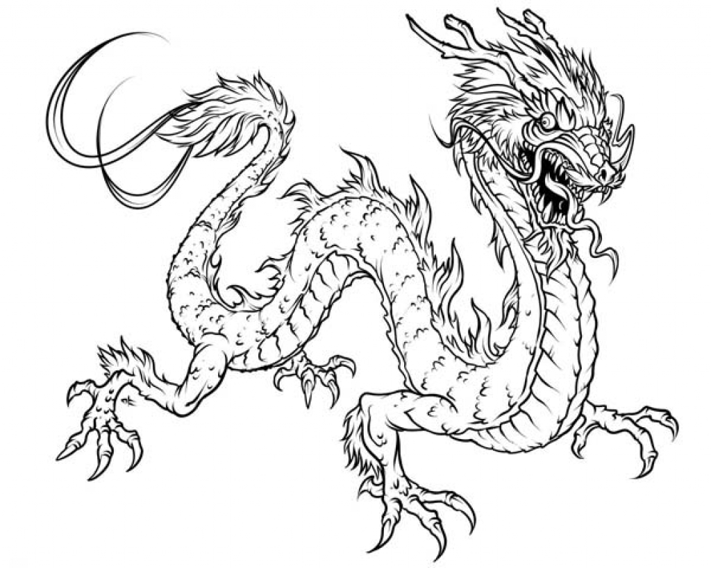 732 Animal Ice Dragon Coloring Page 