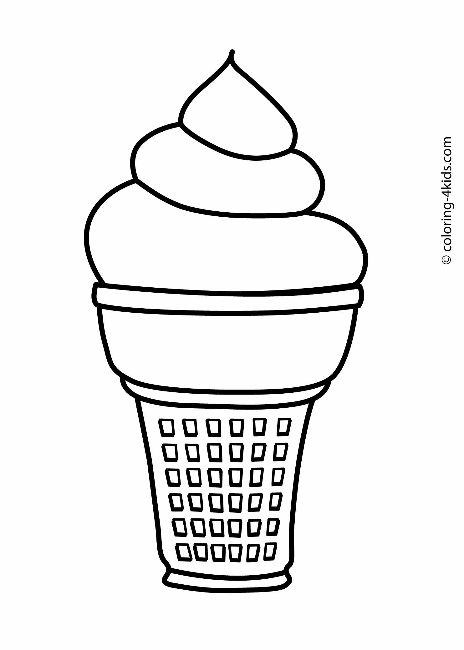 Download Ice Cream Cone Coloring Page Pictures - Coloring Page For Kids