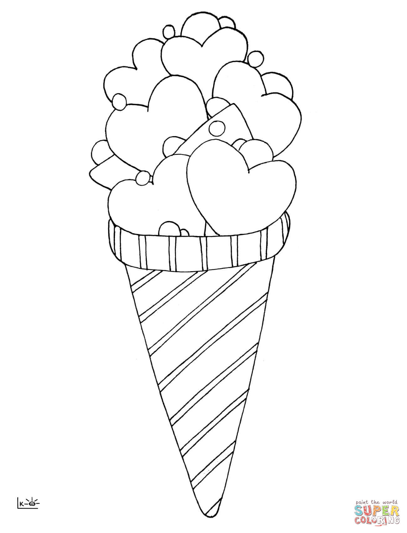 Icecream Cone Coloring Page at Free