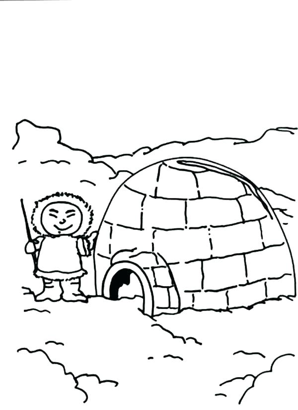 Igloo Coloring Page at GetColorings.com | Free printable colorings