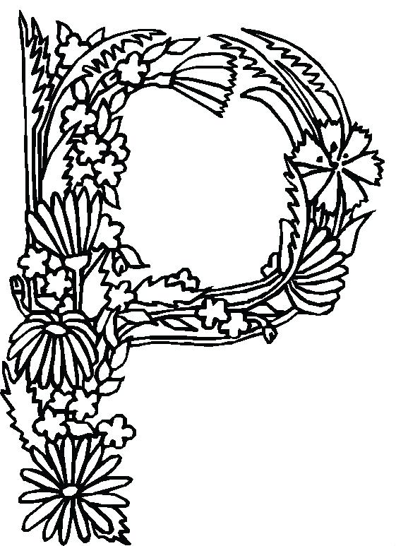 Illuminated Alphabet Coloring Pages at GetColorings.com ...