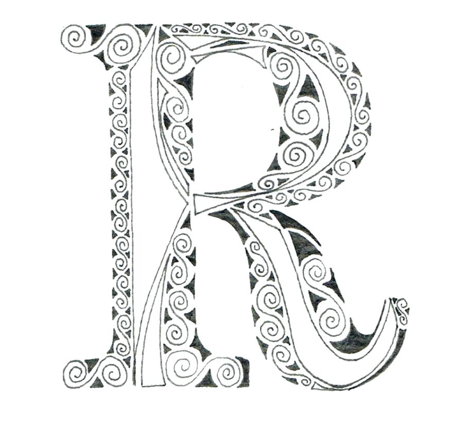 Illuminated Letters Coloring Pages at GetColorings.com | Free printable