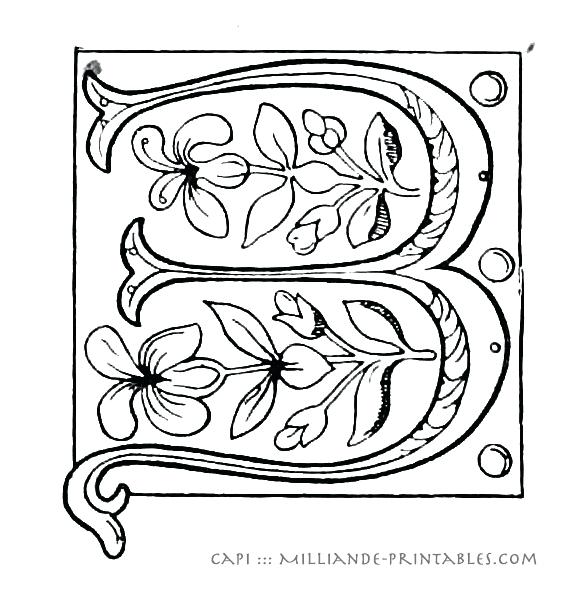 Illuminated Letters Coloring Pages at GetColorings.com | Free printable