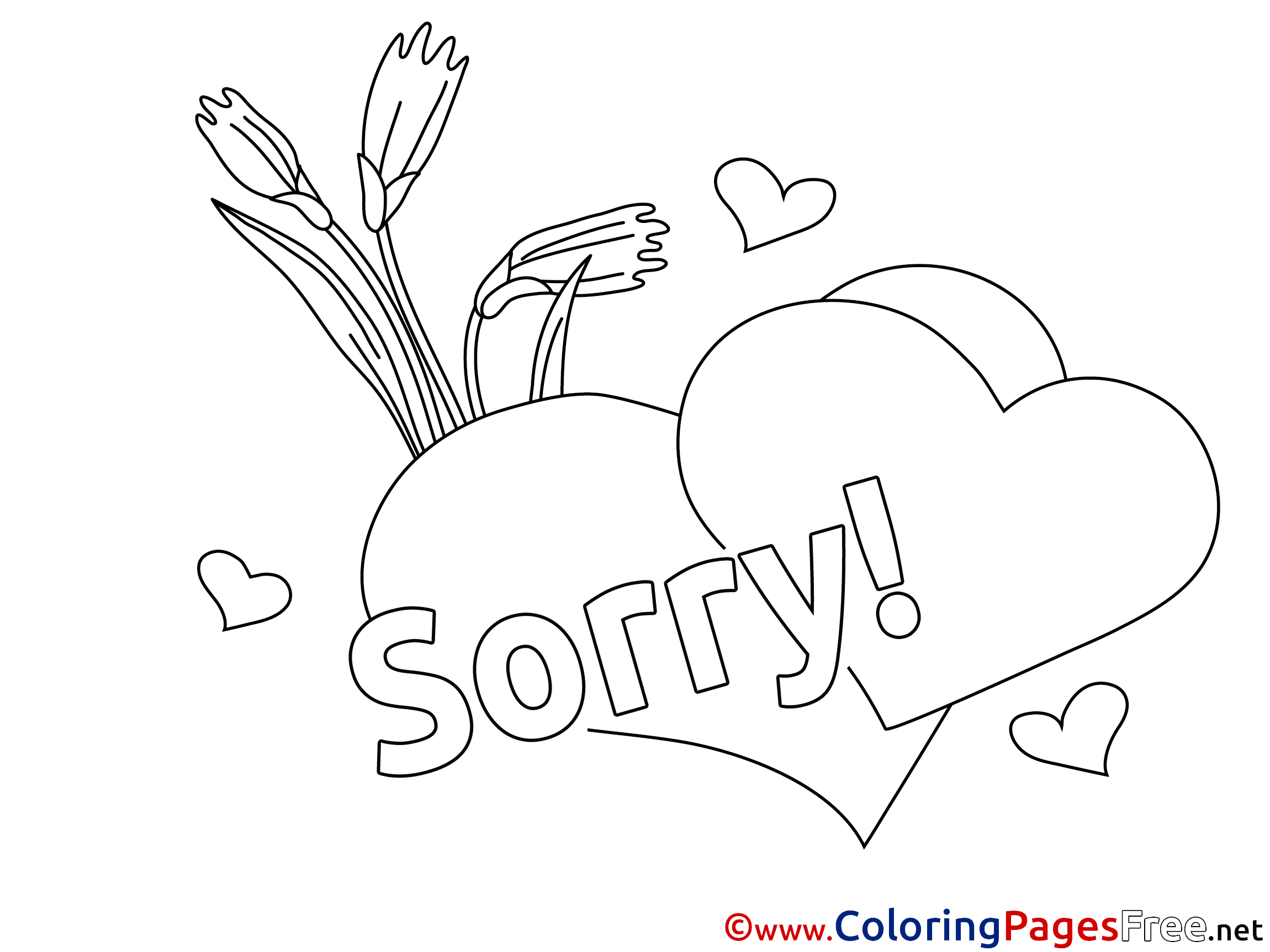Im Sorry Coloring Page At GetColorings Free Printable Colorings 