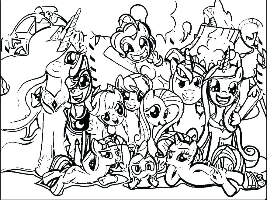 878x657 Coloring Book Pages Online My Little Pony