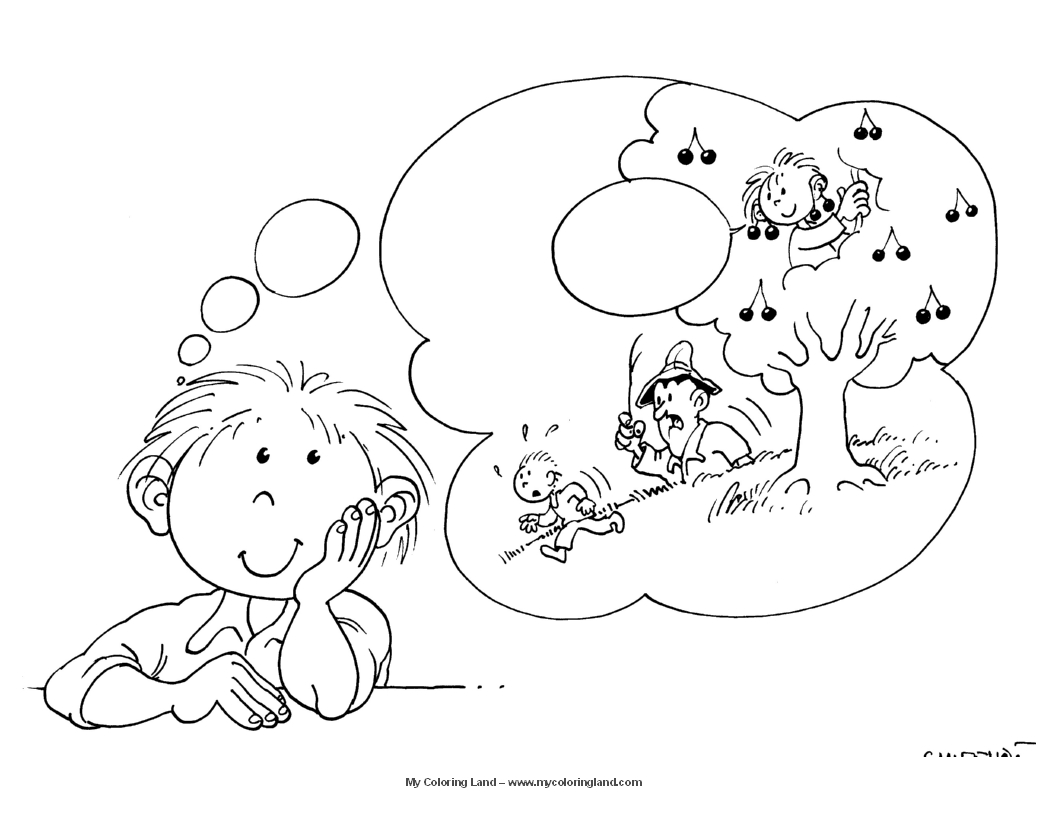 Simple Imagine Coloring Pages for Kids