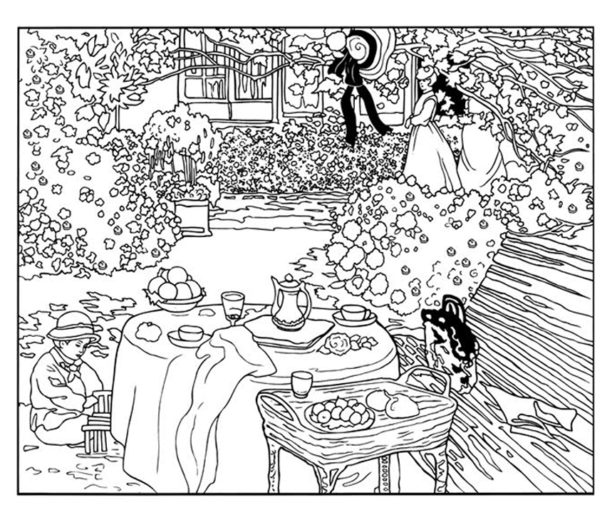 Impressionist Coloring Pages at Free printable