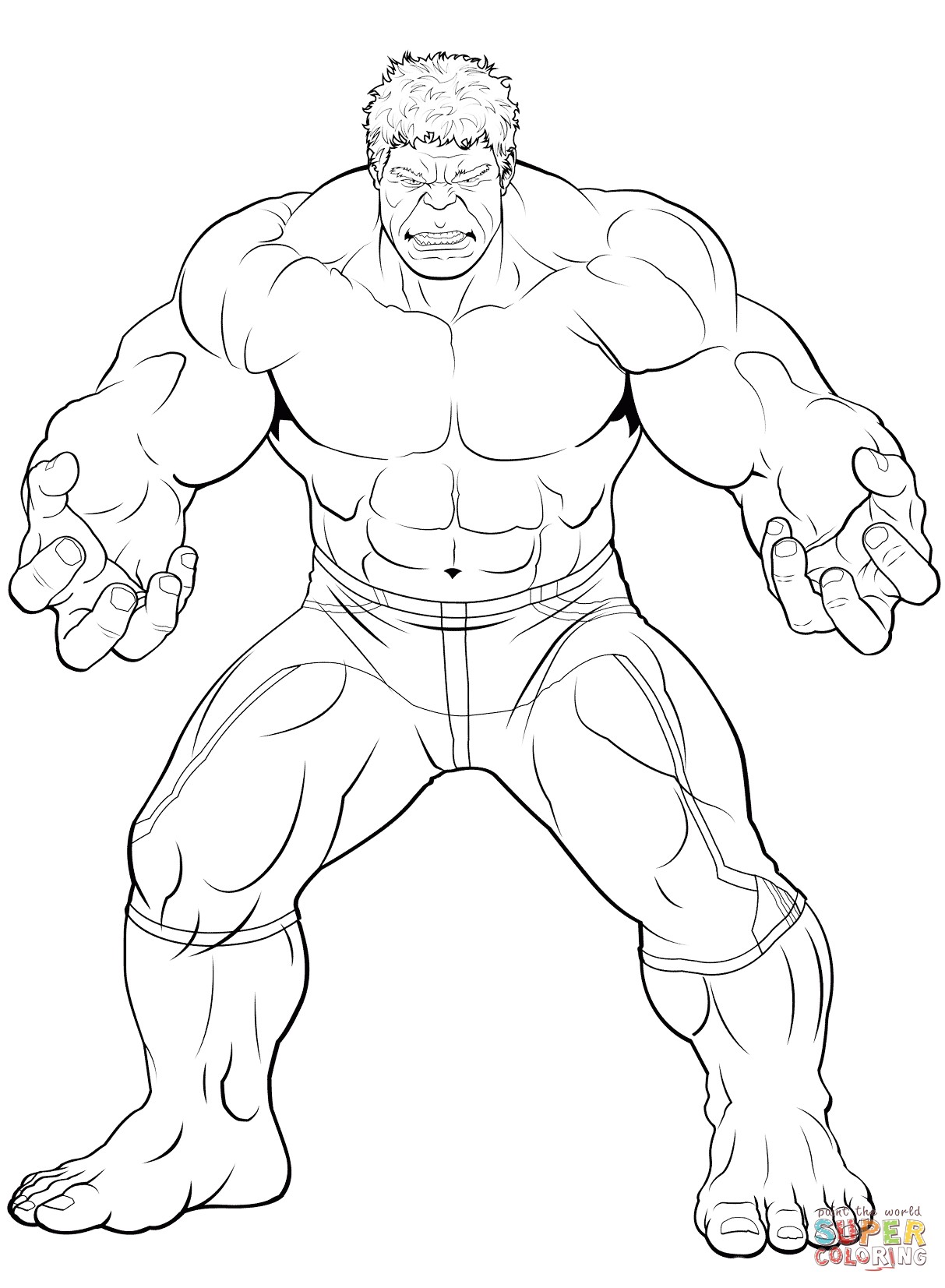 Incredible Hulk Coloring Pages at Free printable