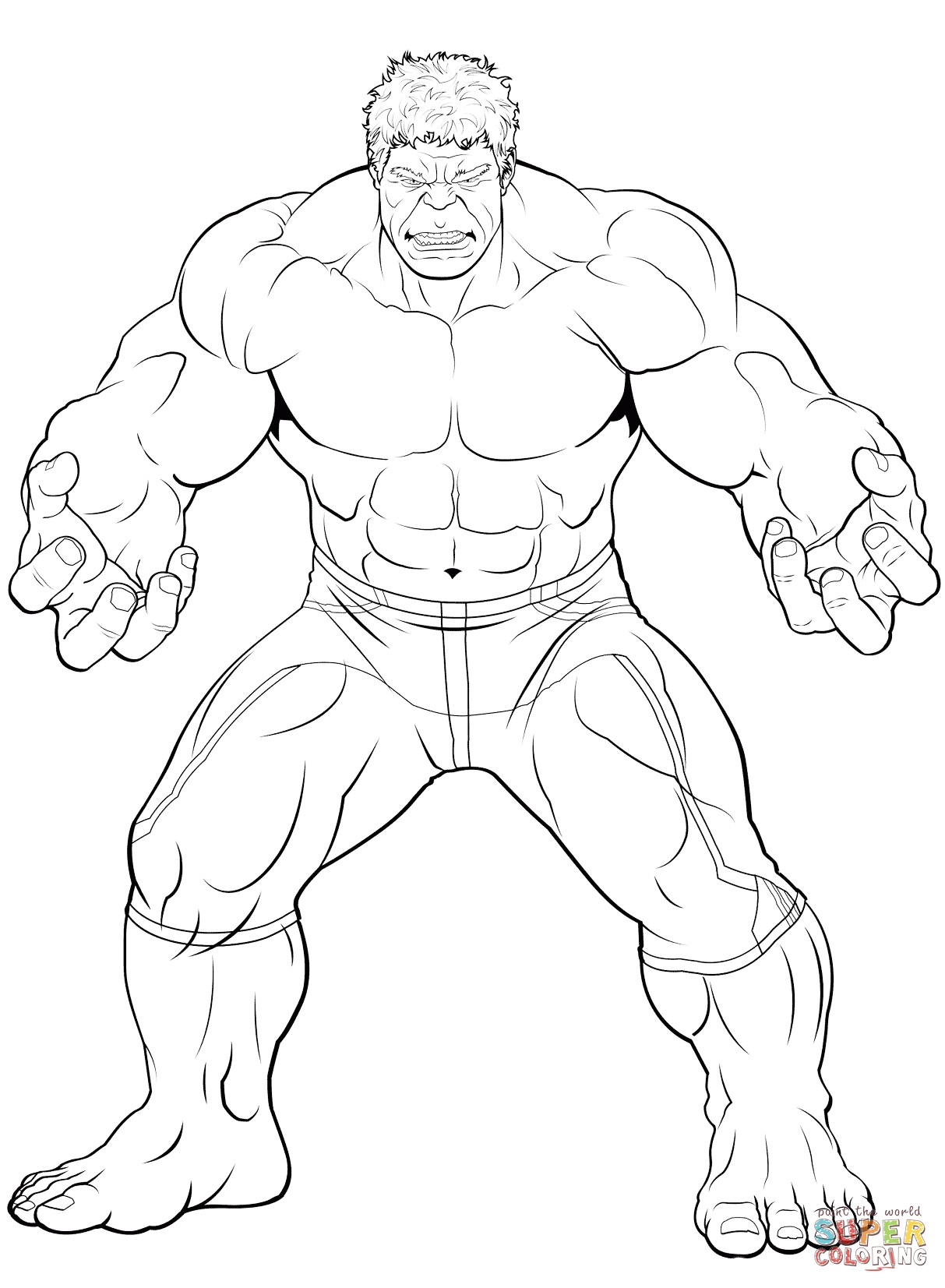 Printable Hulk Coloring Pages