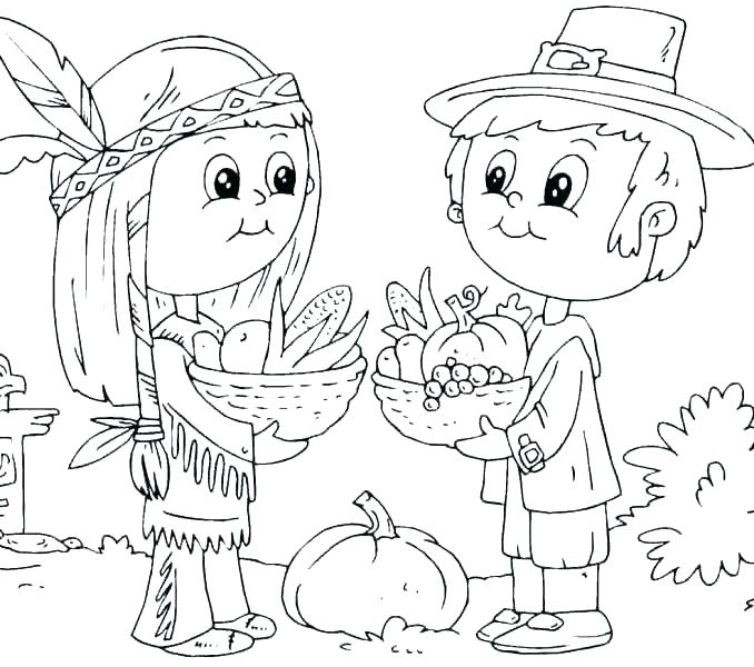 Indian And Pilgrim Coloring Pages at GetColorings.com | Free printable
