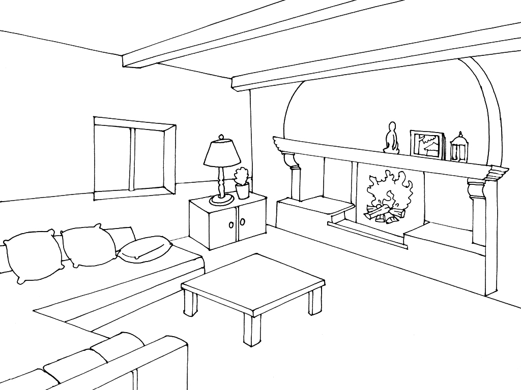 Inside House Coloring Pages at GetColorings com Free printable