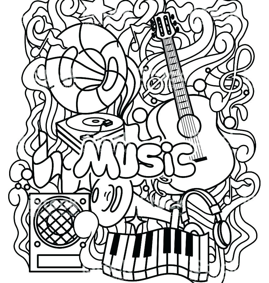 Instrument Coloring Pages at Free printable