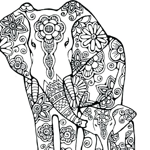 Intricate Elephant Coloring Pages At GetColorings.com | Free Printable ...