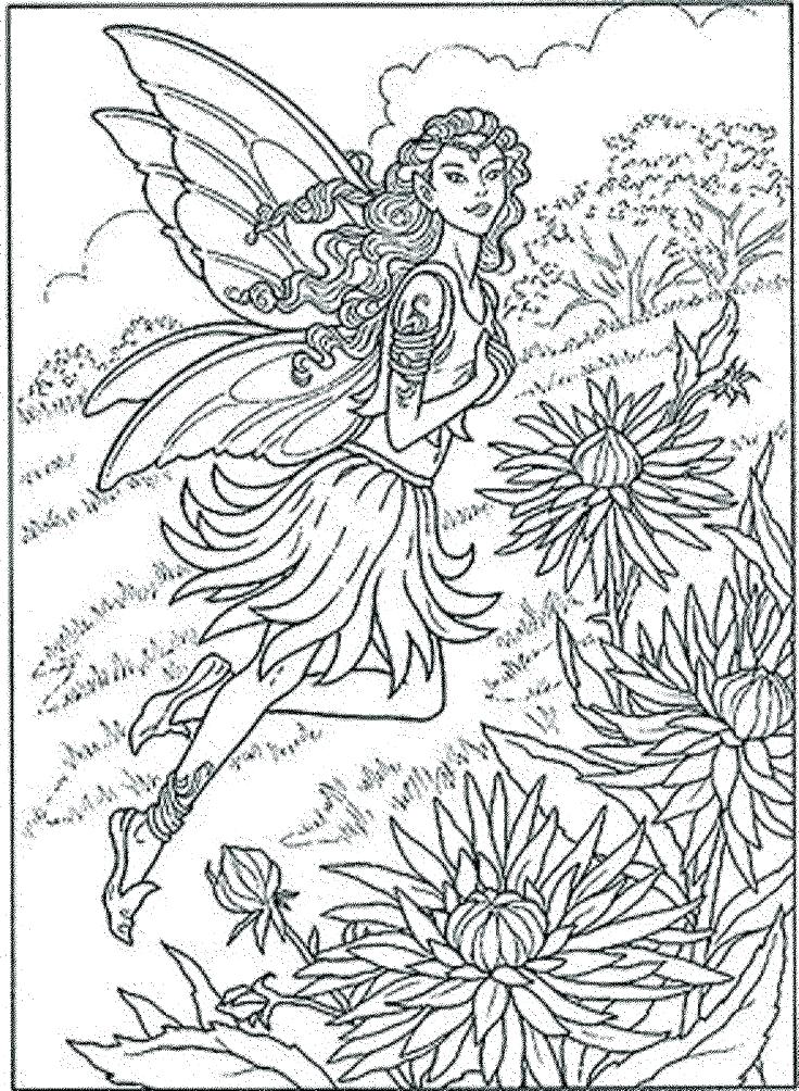 Intricate Fairy Coloring Pages at GetColorings.com | Free printable