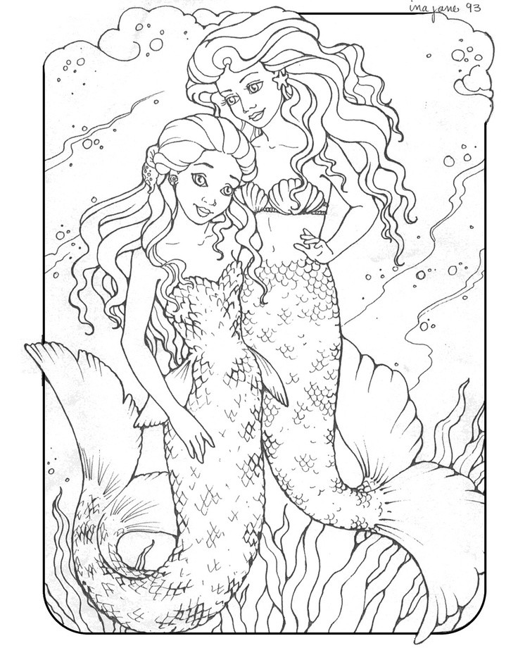 Intricate Mermaid Coloring Pages At Free Printable Colorings Pages To Print 