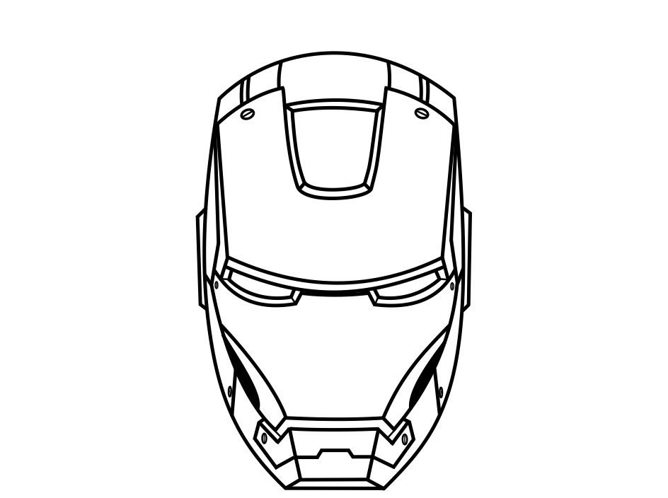 Iron Man Mask Coloring Page at Free