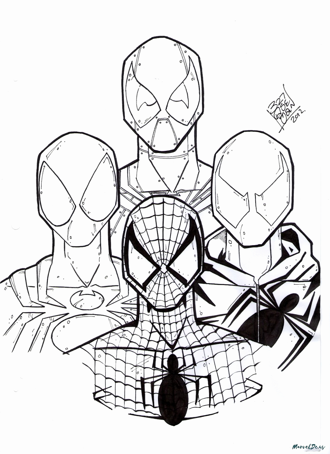 Iron Spider Coloring Pages at GetColorings.com  Free printable