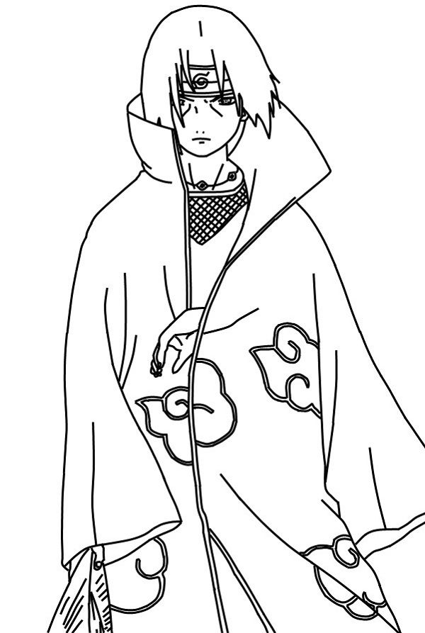 Itachi Uchiha Coloring Pages at GetColoringscom Free