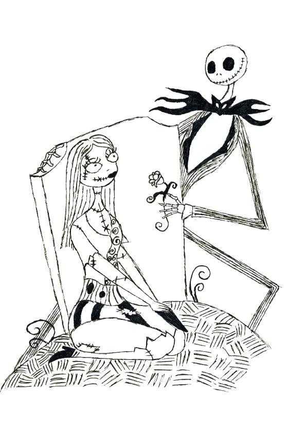 Jack And Sally Printable Coloring Pages at GetColorings.com | Free