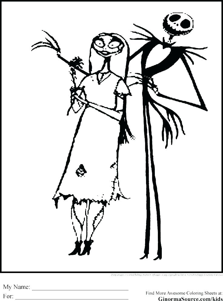Jack And Sally Printable Coloring Pages at Free