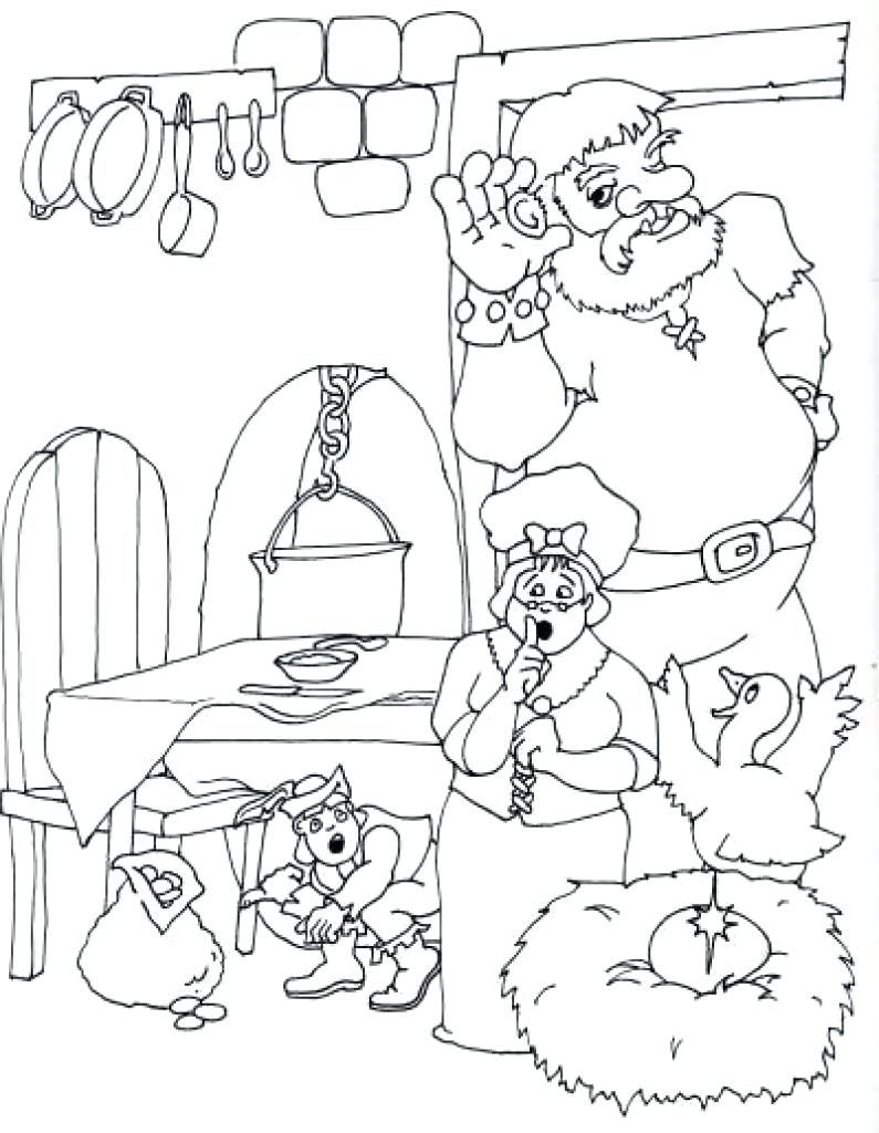 Jack And The Beanstalk Coloring Pages at Free
