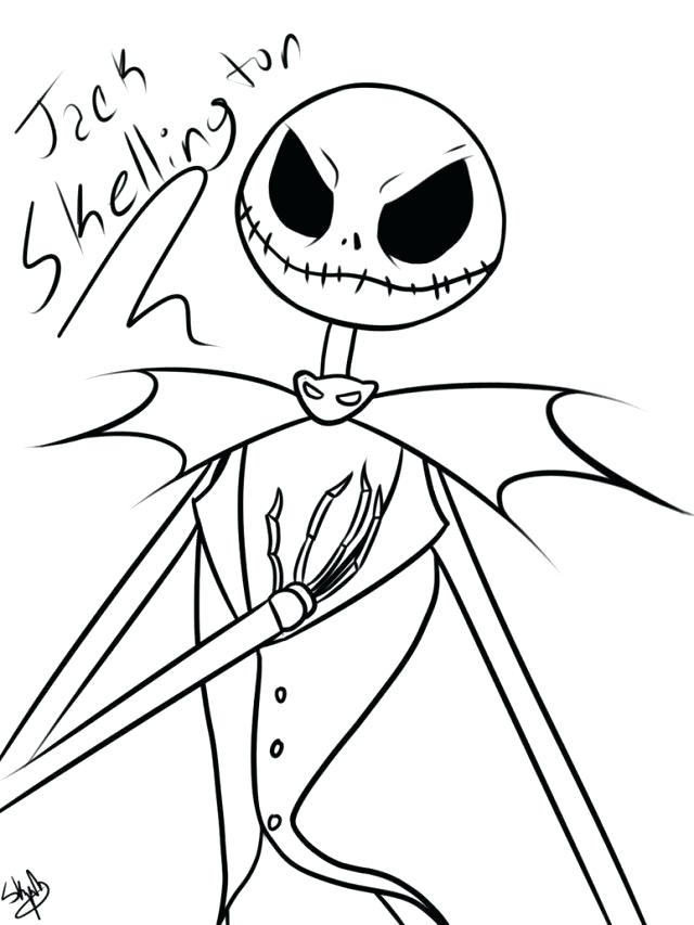 jack skeleton coloring page