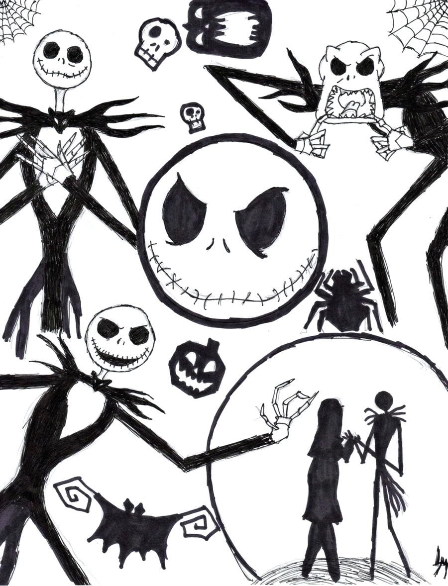 Jack Skellington Coloring Page at Free printable