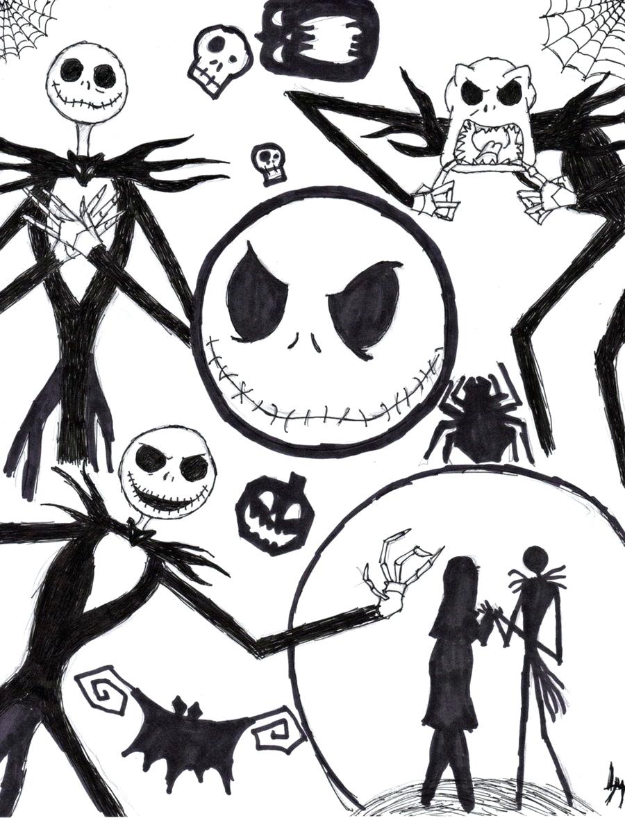 Jack Skellington Coloring Page At GetColorings Free Printable 