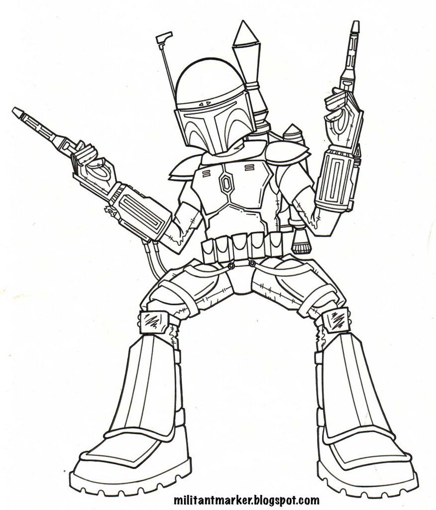 Jango Fett Coloring Pages at GetColorings.com | Free printable