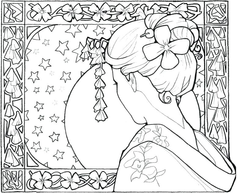 Japanese Art Coloring Pages at GetColorings.com | Free printable