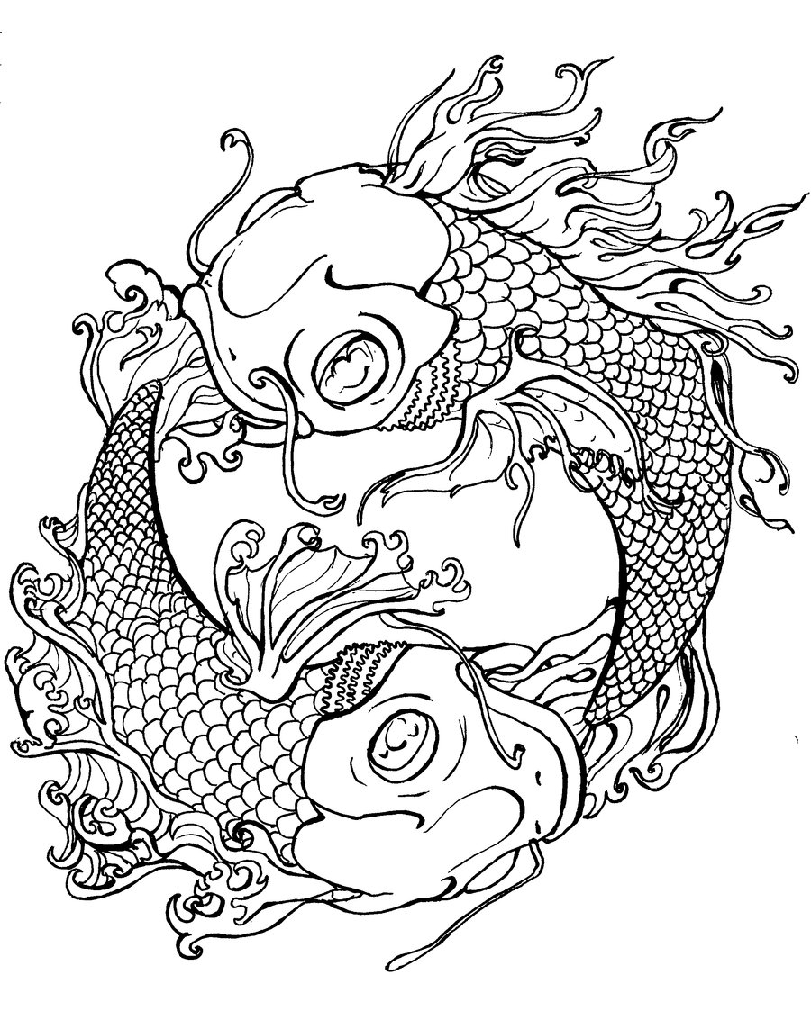 Japanese Fish Coloring Pages at GetColorings.com | Free printable