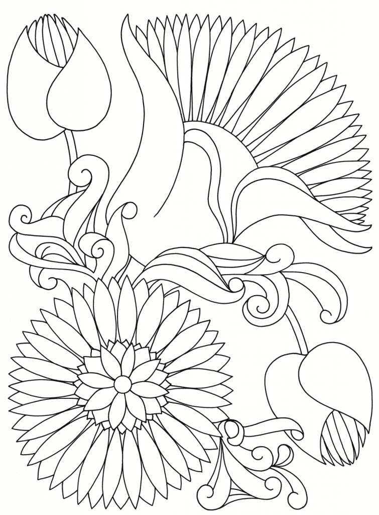 Japanese Flower Coloring Pages at GetColorings.com | Free printable