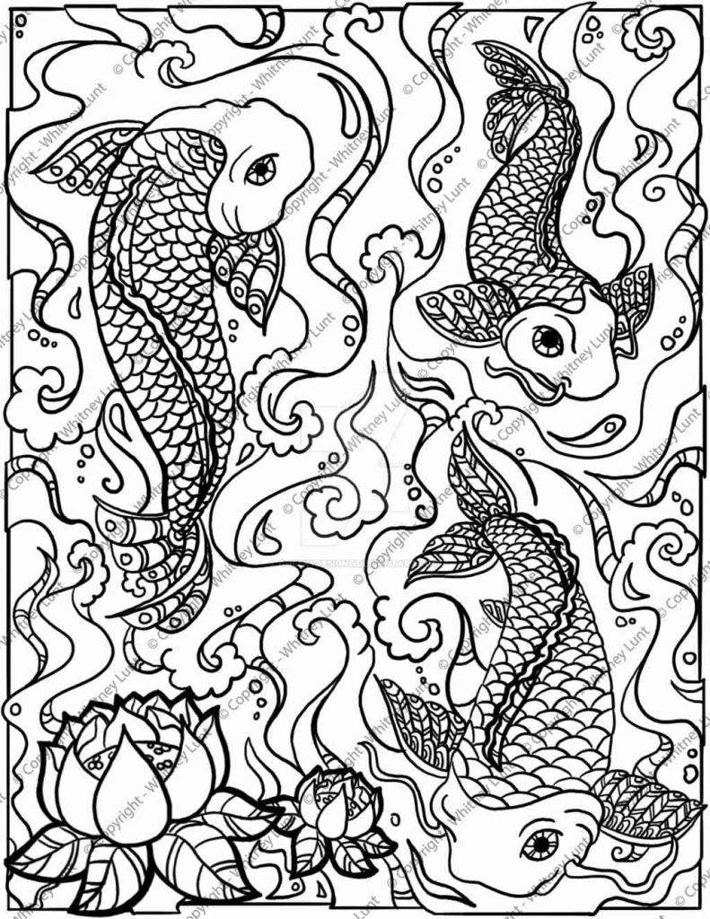 Japanese Koi Fish Coloring Pages at GetColorings.com | Free printable