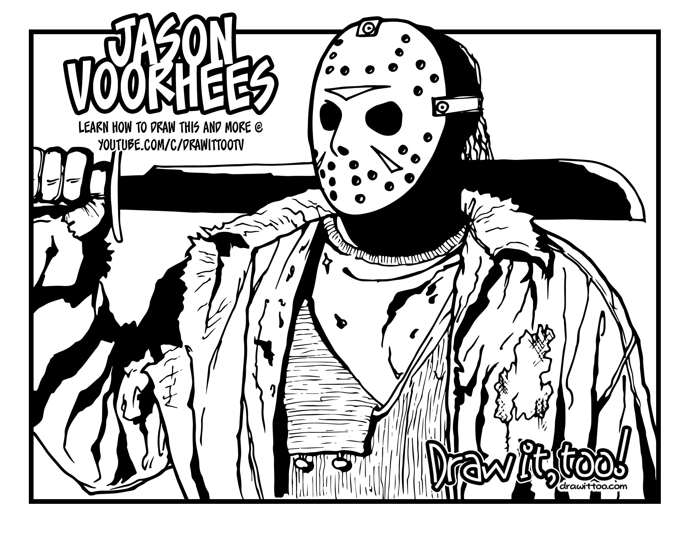 Jason Voorhees Coloring Pages at GetColorings.com | Free printable
