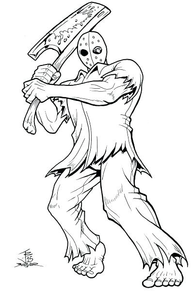Jason Voorhees Coloring Pages at GetColorings.com | Free printable