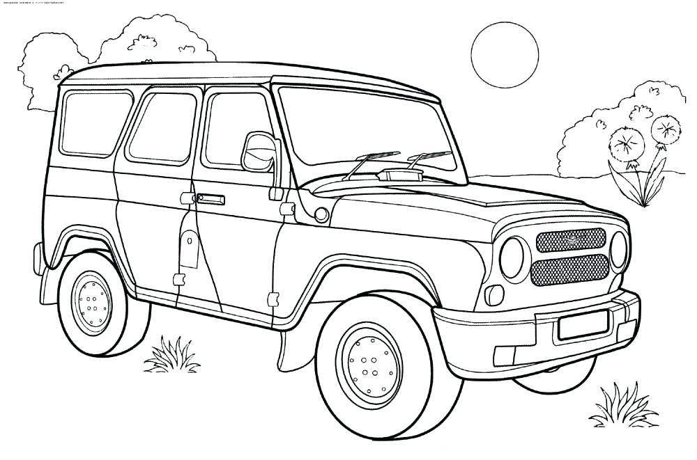 Jeep Wrangler Coloring Pages at Free printable