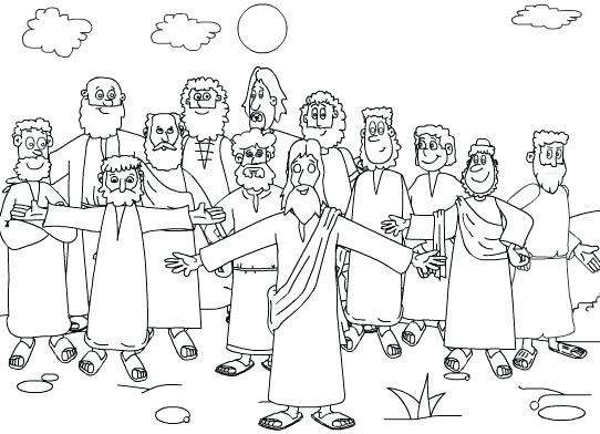 Jesus Calling His Disciples Coloring Pages at GetColorings