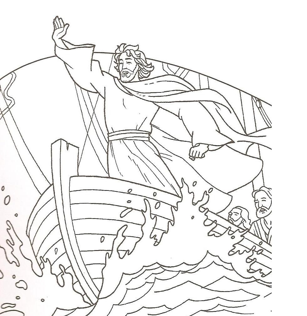 Jesus Calms The Storm Coloring Page at GetColorings.com ...