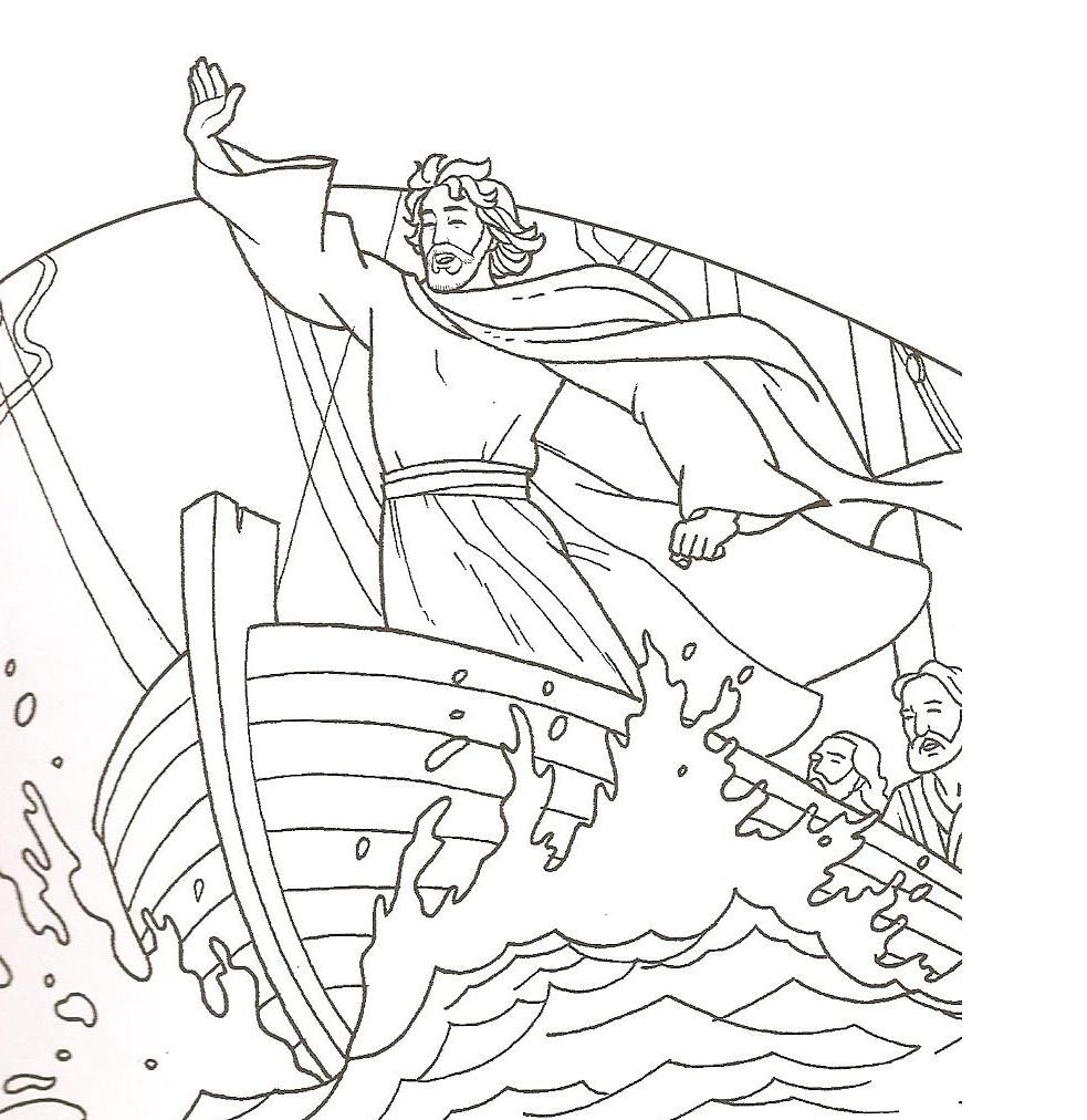 Jesus Calms The Storm Coloring Page At GetColorings Free 