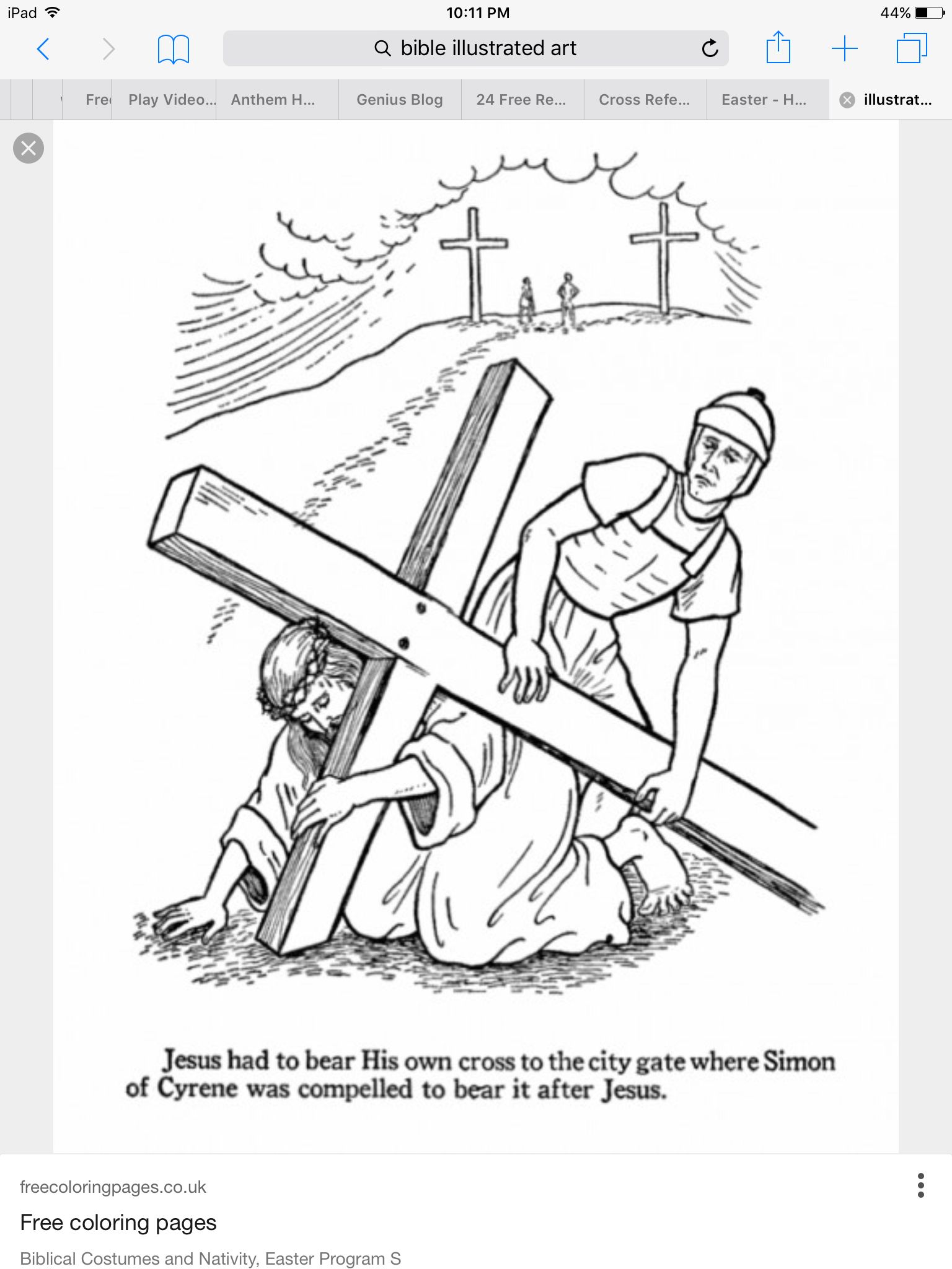 Jesus Carrying The Cross Coloring Pages At Free
