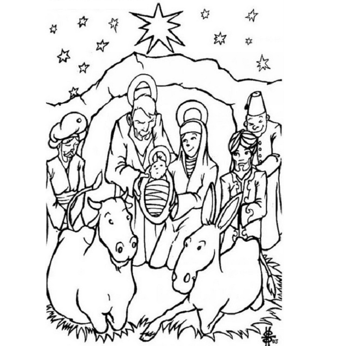 Jesus Christmas Coloring Pages at GetColorings.com | Free printable