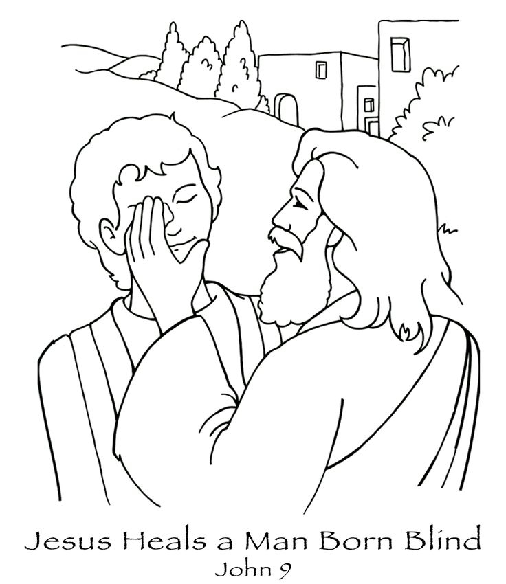 736x850 Jesus Heals A Blind Man Coloring Page Free Pages