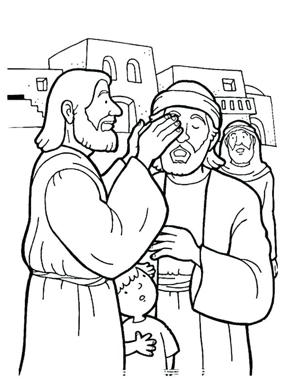 Jesus Heals The Blind Man Coloring Page At GetColorings Com Free Printable Colorings Pages To