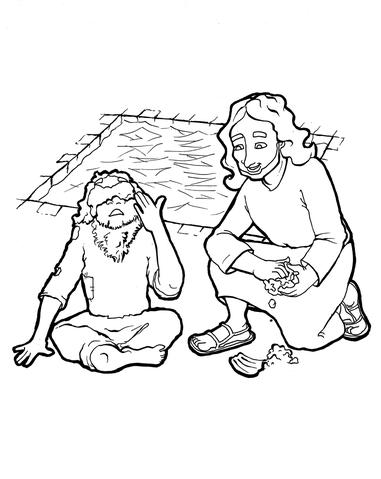 Jesus Heals The Blind Man Coloring Page At Getcolorings.com 