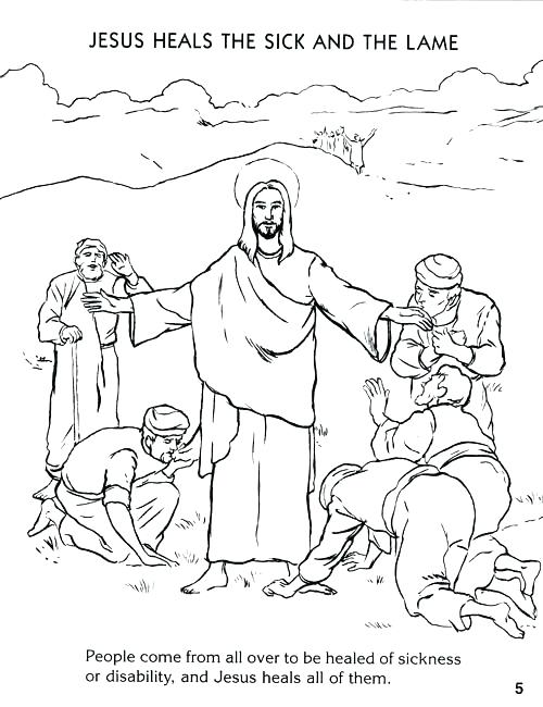 Jesus Heals The Sick Coloring Pages at GetColorings.com | Free